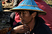 Inle Lake Myanmar. The market of the village of Nampan on the eastern lakeshore. 